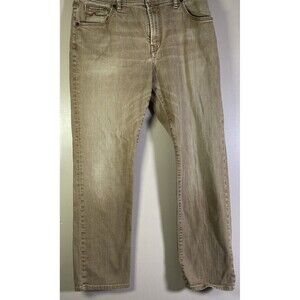 Alberto Jeans Mens 36x32 (Tag 36x34) Taupe Stone Brown  Denim Modern Fit